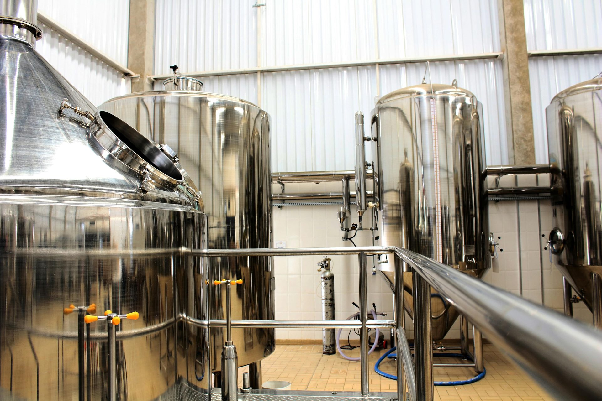 Industrial stainless steel storage tank fabricated by Sigma Laser Tech